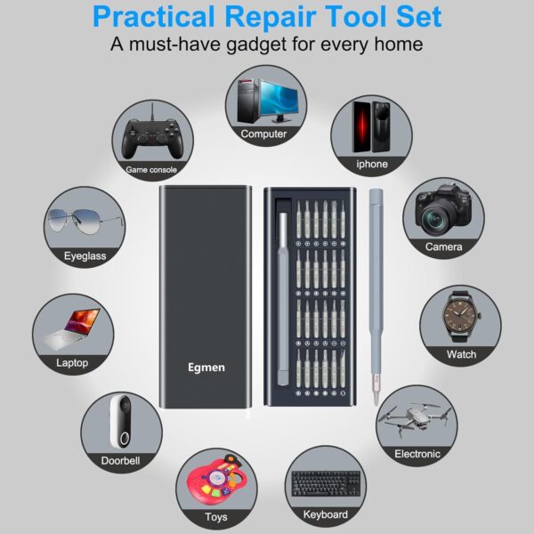 Precision Screwdriver Set, 25 in 1 Mini Magnetic Small Screwdriver Set Case for PC, Eyeglasses, Computer, Electronic, Watch Repair Kit with Phillips and Star Tiny Screw Driver - Image 7