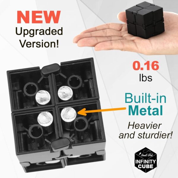Infinity Cube Sensory Fidget Toy, EDC Fidgeting Game for Kids and Adults, Cool Mini Gadget Best for Stress and Anxiety Relief and Kill Time, Unique Idea That is Light on The Fingers and Hands - Image 4