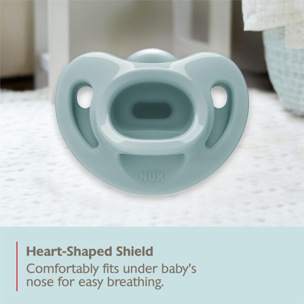 NUK Timeless Comfy Pacifier | 100% Silicone, One-Piece Design | BPA-Free, Gentle on Baby’s Skin | 5-Pack, for 0-6M - Image 8
