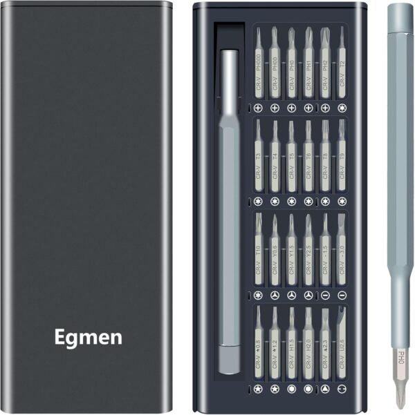Precision Screwdriver Set, 25 in 1 Mini Magnetic Small Screwdriver Set Case for PC, Eyeglasses, Computer, Electronic, Watch Repair Kit with Phillips and Star Tiny Screw Driver - Image 2