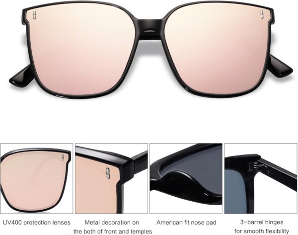 SOJOS Trendy Oversized Sunglasses for Women and Men - Image 5