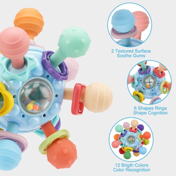 Baby Montessori Sensory Toys for 0-6 6-12 Months, Baby Teether Teething Toys for Babies 0 3 6 9 12 18 Months, Newborn Infant Learning Developmental Toys Gifts for 1 2 Year Old Boys Girls - Image 4