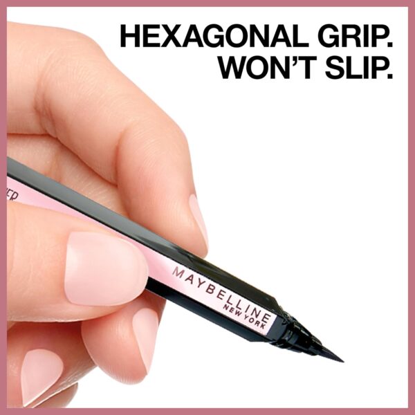 Maybelline Hyper Easy Liquid Pen No-Skip Eyeliner, Satin Finish, Waterproof Formula, Pitch Black, 0.018 Fl Oz - Image 7