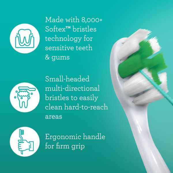 GuruNanda Butter On Gums Toothbrush, ADA Accepted, With 8000+ Ultra Soft Softex Bristles for Sensitive & Receding Gums, Perfect for Whiter Teeth, 6 Ct - Image 4