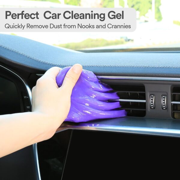 PULIDIKI Car Cleaning Gel Cleaning Putty Car Interior Cleaner Car Detailing Kit Car Cleaning Slime Car Cleaning Supplies Car Accessories Gifts Purple - Image 3