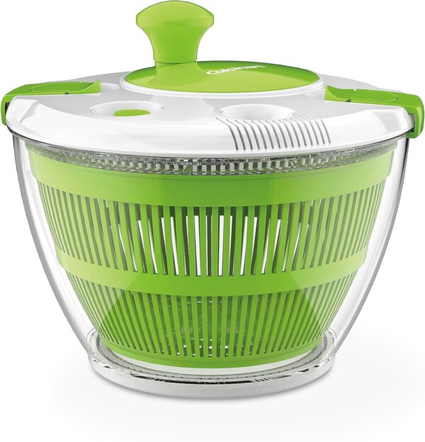 Cuisinart Large Spin Stop Salad Spinner- Wash, Spin & Dry Salad Greens, Fruits & Vegetables, 5qt, CTG-00-SAS1 - Image 2