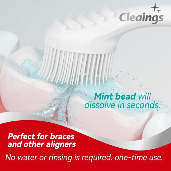 cleaings® Mini Brushes-Disposable Toothbrushes with Toothpaste and Pick for Work or Travel, 24 Count (Mint Flavor（Pack of 1）) - Image 6