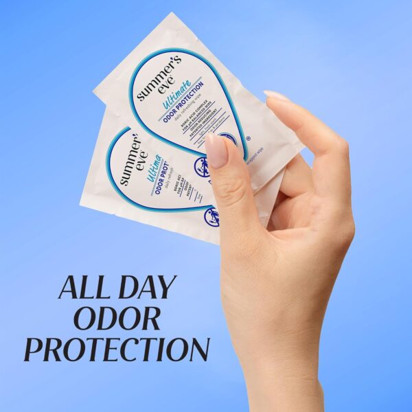 Summer's Eve, Ultimate Odor Control, Daily Feminine Wipes with Boric Acid, Removes Odor, On-the-go Body Wipes with pH Balance, 12 ct - Image 3