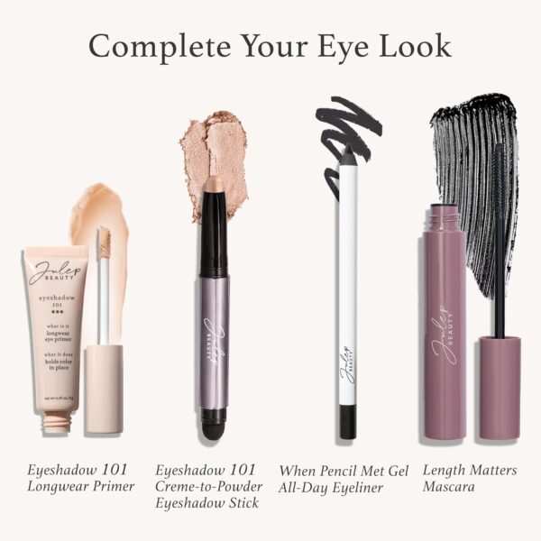 Julep Eyeshadow 101 Cream-to-Powder Waterproof Shadow Stick – Orchid Shimmer – Long-Lasting, Crease-Proof, Soft Purple Shimmer Cream Eyeshadow with Built-in Smudger - Image 8