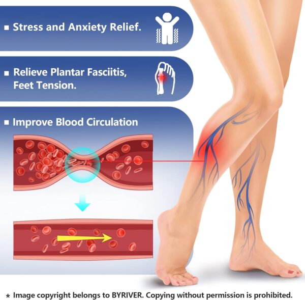 BYRIVER Tension Fatigue Relief Massager, Circulation Slippers Sandals, Foot Health Care Products Holistic Gift for Men Women Mom Dad, Muscle Relaxer Trigger Point Massage Tool (XL) - Image 4