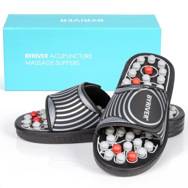 BYRIVER Tension Fatigue Relief Massager, Circulation Slippers Sandals, Foot Health Care Products Holistic Gift for Men Women Mom Dad, Muscle Relaxer Trigger Point Massage Tool (XL) - Image 3