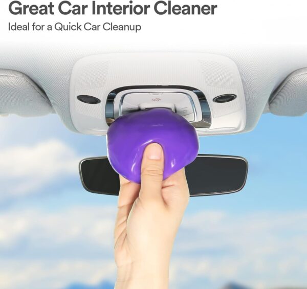 PULIDIKI Car Cleaning Gel Cleaning Putty Car Interior Cleaner Car Detailing Kit Car Cleaning Slime Car Cleaning Supplies Car Accessories Gifts Purple - Image 4