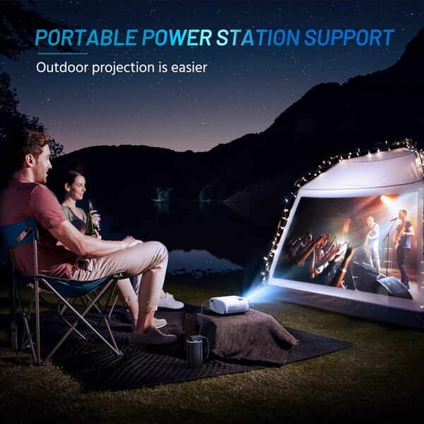 Mini Projector for iPhone, ELEPHAS 2024 Upgraded 1080P HD Projector, 8000L Portable Projector with Tripod, Movie Projector Compatible with Android/iOS/Windows/TV Stick/HDMI/USB - Image 8