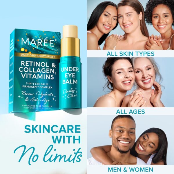 MAREE Under Eye Balm Stick with Retinol & Ceramide Complex - Facial Moisturizer for Dark Circles & Wrinkles - Under Eye Brightener Stick, Anti Wrinkle Hydrating Face Skincare - Image 7