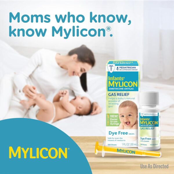 MYLICON Infants Gas Relief Drops for Infants and Babies, Dye Free Formula, 1 Fluid Ounce - Image 7