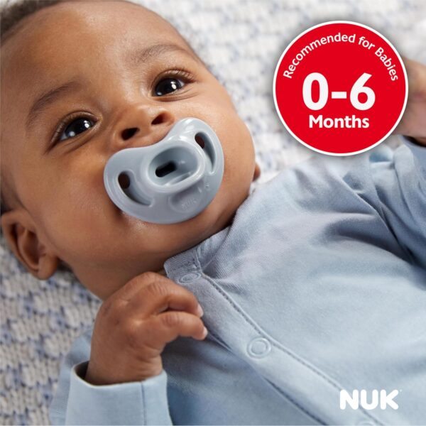 NUK Timeless Comfy Pacifier | 100% Silicone, One-Piece Design | BPA-Free, Gentle on Baby’s Skin | 5-Pack, for 0-6M - Image 4
