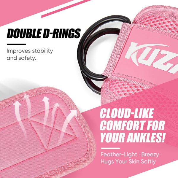 Ankle Resistance Bands with Cuffs for Working Out, Resistance Bands for Women, Exercise Bands for Leg and Glute, Booty Workout Equipment for Kickbacks, Butt and Hip Training, Ankle Weights Bands Set - Image 5