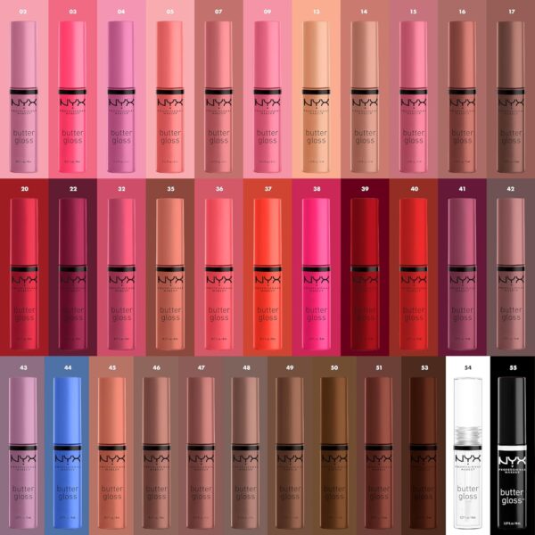 NYX PROFESSIONAL MAKEUP Butter Gloss, Non-Sticky Lip Gloss - Praline (Deep Nude) - Image 6