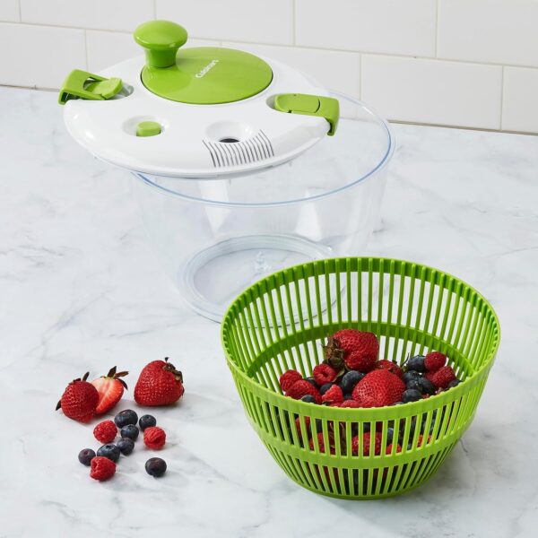 Cuisinart Large Spin Stop Salad Spinner- Wash, Spin & Dry Salad Greens, Fruits & Vegetables, 5qt, CTG-00-SAS1 - Image 3