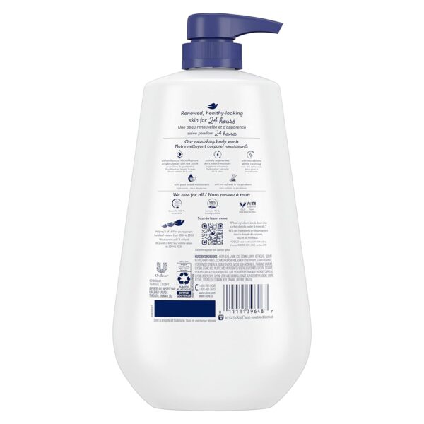 Dove Body Wash with Pump 3 Count Deep Moisture for 24hr Lotion-Soft Skin Moisture Moisturizing Skin Cleanser with No Sulfates No Parabens - Image 3