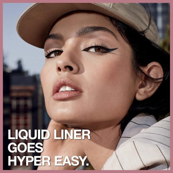 Maybelline Hyper Easy Liquid Pen No-Skip Eyeliner, Satin Finish, Waterproof Formula, Pitch Black, 0.018 Fl Oz - Image 10