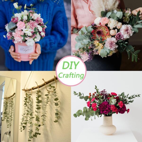 10 Pcs Dried Eucalyptus Stems 17" Real Eucalyptus for Shower Hanging 100% Made from Fresh Leaves, Wedding, Home, Farmhouse, DIY Spring Decor - Image 7