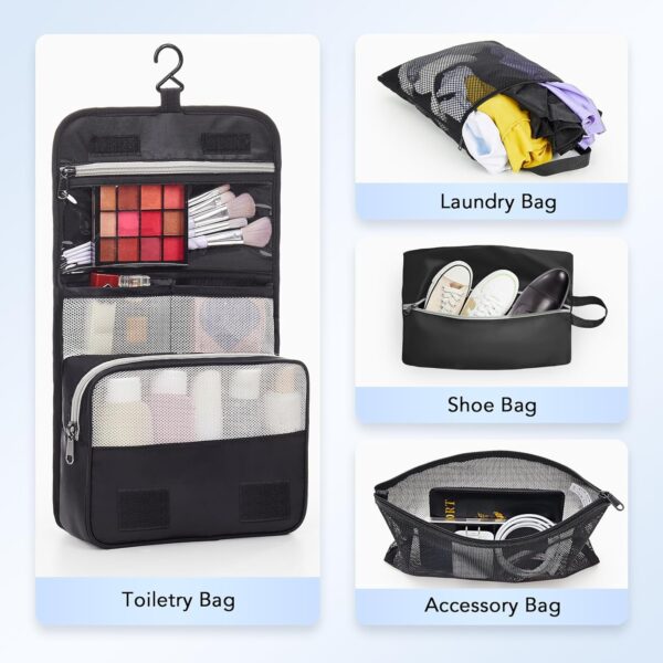 10 Set Compression Packing Cubes for Travel Essentials,Compressible Expandable Packing Cubes for Suitcase,OlarHike Luggage Organizer Bags for Travel,Handy Helper for Organizing Clothes(Black) - Image 6