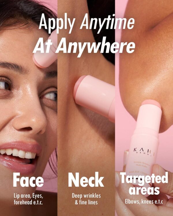KAHI Wrinkle Bounce Multi Balm Stick | PDRN Collagen Wrinkle Stick | Korean Skin Care |All-in-One Hydrating Lip Balm Eye Cream Neck Cream Make Up Base & Face Mist Moisture Balm - Image 7