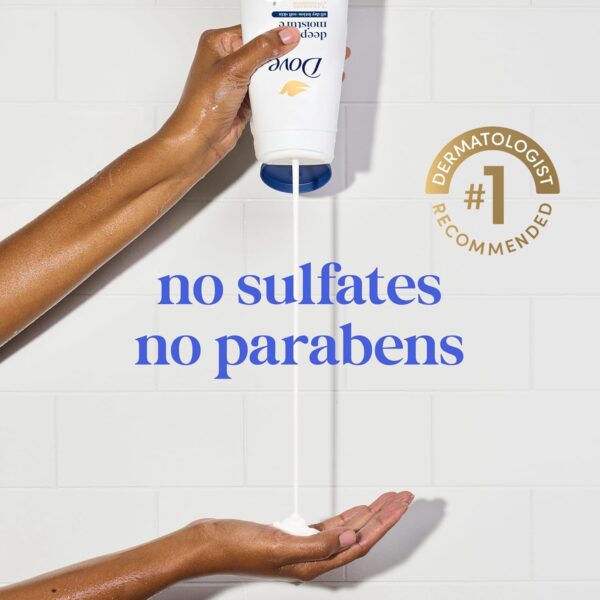Dove Body Wash with Pump 3 Count Deep Moisture for 24hr Lotion-Soft Skin Moisture Moisturizing Skin Cleanser with No Sulfates No Parabens - Image 6