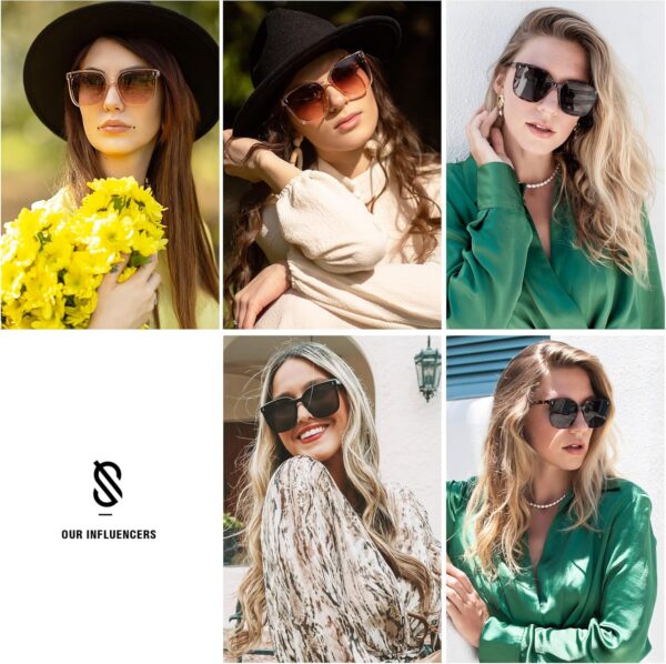 SOJOS Trendy Oversized Sunglasses for Women and Men - Image 4