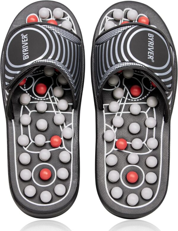 BYRIVER Tension Fatigue Relief Massager, Circulation Slippers Sandals, Foot Health Care Products Holistic Gift for Men Women Mom Dad, Muscle Relaxer Trigger Point Massage Tool (XL) - Image 2