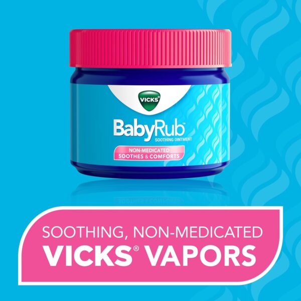 Vicks BabyRub Chest Rub Ointment with Soothing Aloe, Eucalyptus, Lavender, and Rosemary, from the makers of VapoRub, 1.76 oz - Image 9