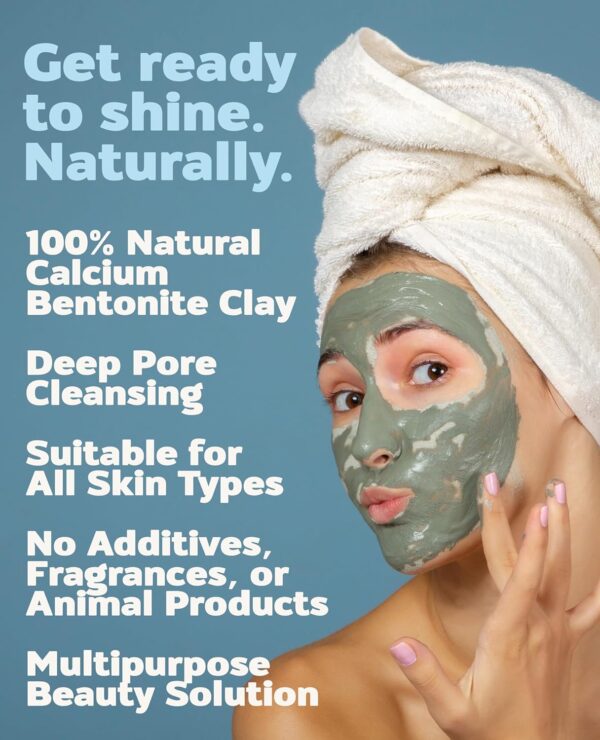 Aztec Secret– Indian Healing Clay 1 lb – Deep Pore Cleansing Facial & Body Mask – The Original 100% Natural Calcium Bentonite Clay – New Version 2 - Image 5