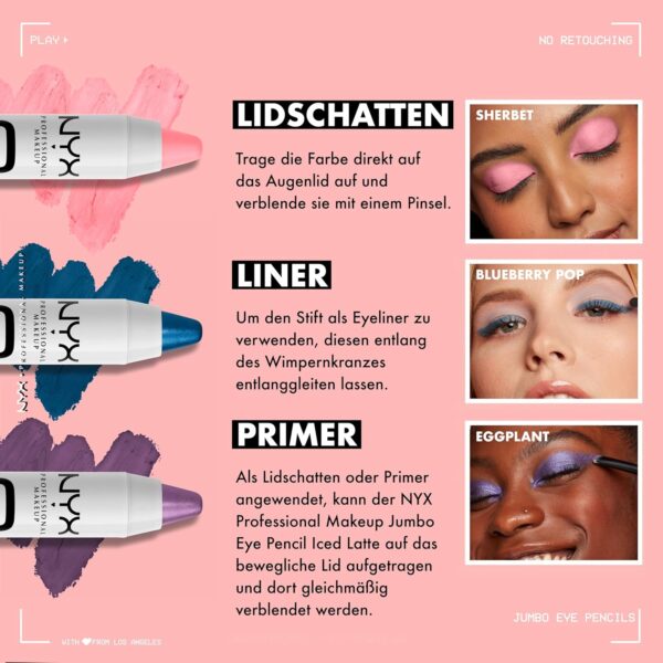 NYX PROFESSIONAL MAKEUP Jumbo Eye Pencil, Blendable Eyeshadow Stick & Eyeliner Pencil - Yogurt - Image 4