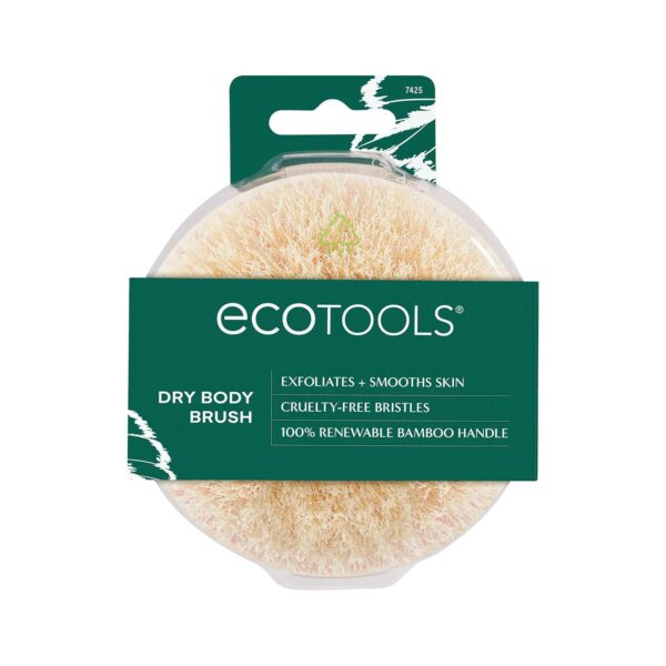 EcoTools Dry Brush, Gentle Exfoliating Scrubber for Skincare and Beauty, Pore Cleansing, Pink - Image 2