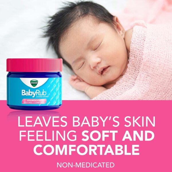Vicks BabyRub Chest Rub Ointment with Soothing Aloe, Eucalyptus, Lavender, and Rosemary, from the makers of VapoRub, 1.76 oz - Image 7