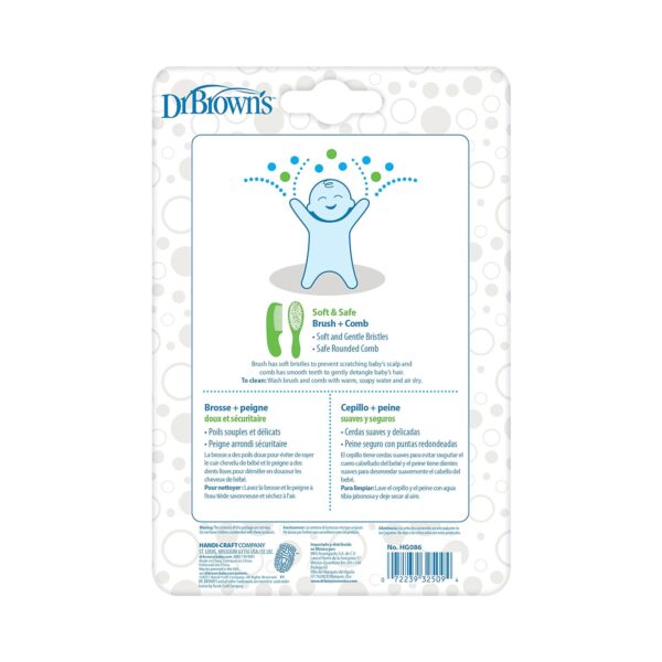 Dr. Brown's Soft and Safe Baby Brush + Comb - Image 3