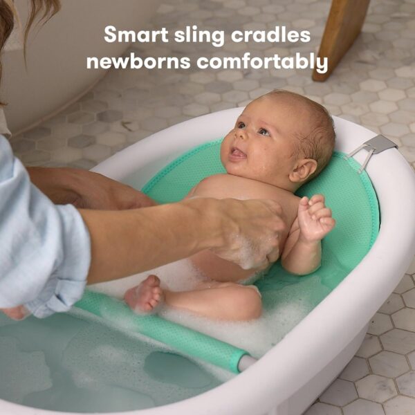 Frida Baby 4-in-1 Grow-with-Me Baby Bathtub, Baby Tub for Newborns to Toddler with Removable Bath Seat & Backrest for Bath Support in Tub - Image 4