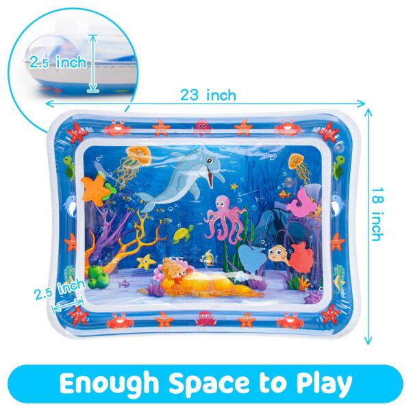 Tummy Time Water Mat丨Inflatable Tummy Time Water Play Mat for Babies, Infants and Toddlers 3 to 12 Months Promote Development Toys Baby Gifts - Image 6
