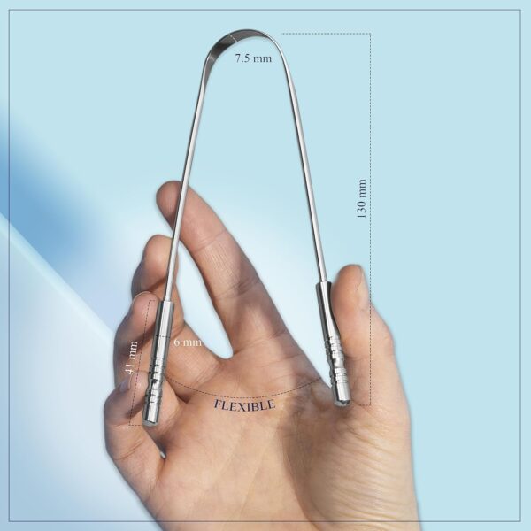 MasterMedi Tongue Scraper with Case Easy to Use Tongue Scraper for Adults, Tongue Cleaner for Oral Care & Hygiene (Single Pack (with Travel Case)) - Image 3