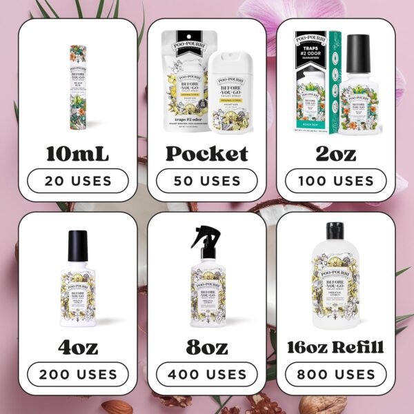Poo-Pourri Before-You-Go Toilet Spray, Beach Bum, 1 Fl Oz Pocket Travel Size - Coconut, Orchid and Toasted Praline - Image 11