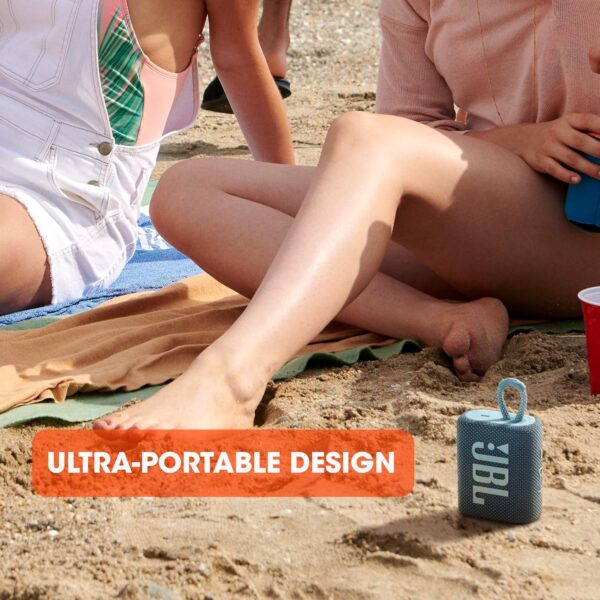 JBL Go 3 - Portable Mini Bluetooth Speaker, big audio and punchy bass, IP67 waterproof and dustproof, 5 hours of playtime, speaker for home, outdoor and travel (Black) - Image 3