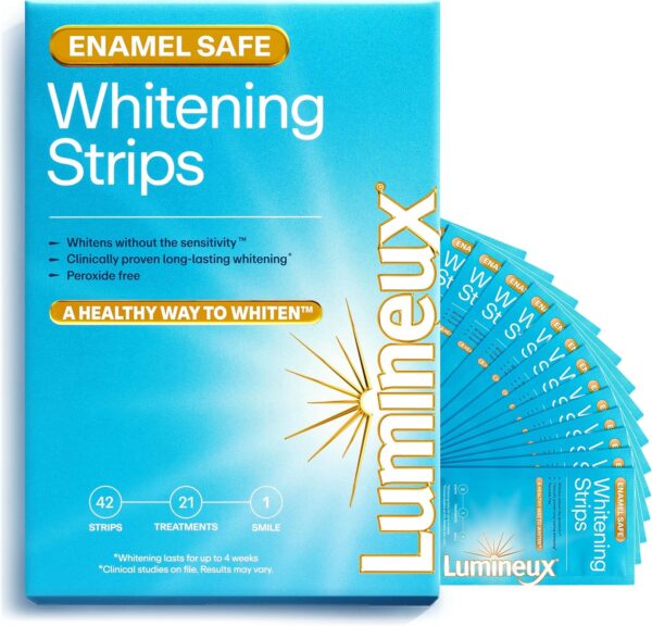 Lumineux Teeth Whitening Strips 21 Treatments – Peroxide Free - Enamel Safe for Whiter Teeth - Whitening Without The Sensitivity - Dentist Formulated - Sensitivity - Image 2