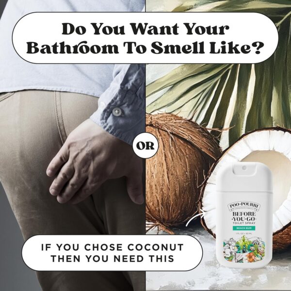Poo-Pourri Before-You-Go Toilet Spray, Beach Bum, 1 Fl Oz Pocket Travel Size - Coconut, Orchid and Toasted Praline - Image 10