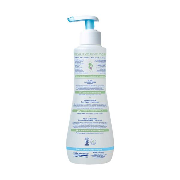 Mustela Baby Cleansing Water - No-Rinse Micellar Water - with Natural Avocado & Aloe Vera - for Baby's Face, Body & Diaper - 1 or 2-Pack - Various Sizes - Image 3