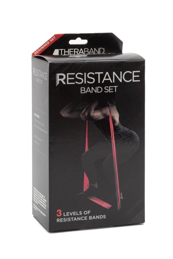 THERABAND Resistance Bands Set, Professional Elastic Band For Upper & Lower Body Exercise, Strength Training without Weights, Physical Therapy, Pilates, Rehab, Yellow & Red & Green, Beginner - Image 7