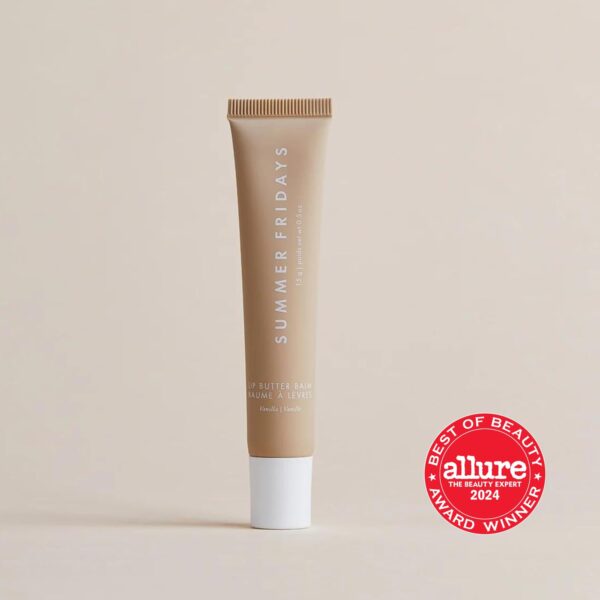 Summer Fridays Lip Butter Balm - Conditioning Lip Mask and Lip Balm for Instant Moisture, Shine and Hydration - Sheer-Tinted, Soothing Lip Care - Vanilla (.5 Oz) - Image 4