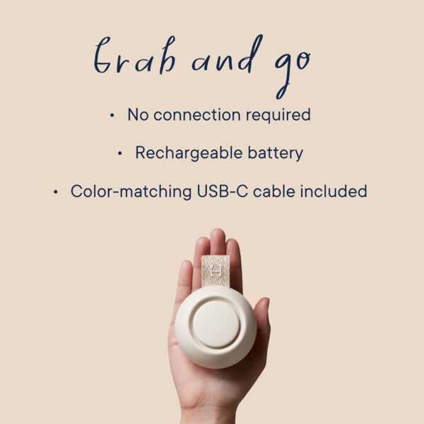 Hatch Rest Go | Portable Sound Machine for Babies and Kids | Sleep Soother | 10 Soothing Sounds | White Noise | Shush | Travel | Registry Gift | Baby Shower | Clips on Stroller | Putty - Image 6