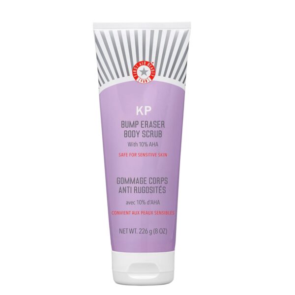 First Aid Beauty - KP Bump Eraser Body Scrub with 10% AHA, Keratosis Pilaris Skin Exfoliator with Glycolic and Lactic acids, Helps Reduce Chicken Skin Bumps, Safe for Sensitive Skin, 8 oz - Image 2