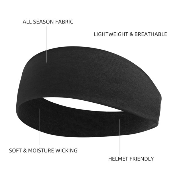 Headbands for Women Non Slip 16 Pack Elastic Sports Hair Bands for Women, Soft Cotton Cloth Headband for Workout Yoga Fashion Hair Accessories, Black White Gray Trendy Head Bands - Image 8